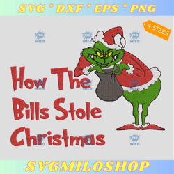 How the Bills Stole Christmas Embroidery Design  How The Grinch Stole Christmas Embroidery Design