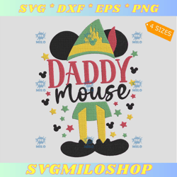 Mickey Mouse Elf Family Embroidery Design  Daddy Mouse Embroidery Deisgn