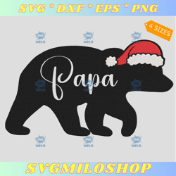 papa bear embroidery design  santa bear embroidery deisgn