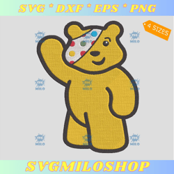pudsey bear embroidery design  bear embroidery design file