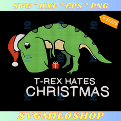 T rex Hates Christmas Embroidery Design  Christmas T rex Embroidery Design