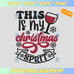 This Is My Christmas Sprit Embroidery Design  Noel Embroidery Design