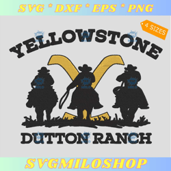 Yellowstone Dutton Ranch Embroidery Design  Yellowstone Cowboys Embroidery Design File