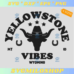 Yellowstone Embroidery Design  Yellowstone Vibes Wyoming Embroidery Design