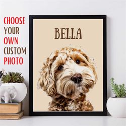 Personalised Pet Print, Dog Picture Personalised, Pet Drawing Custom, Gift for Mother, Gift for Mum, Gift for Her, Gift