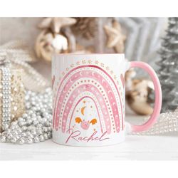 PINK Personalised Name Mug, Personalised Mug, Custom Name Cup, Coffee Cup Gift For Her, Valentines Gift For Her, Sister