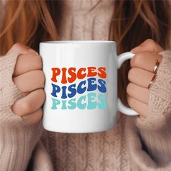 Pisces Coffee Mug, Zodiac Birthday Gift for Her, Horoscope Ceramic Mug 5