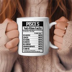 Pisces Coffee Mug, Zodiac Birthday Gift for Her, Horoscope Ceramic Mug 6