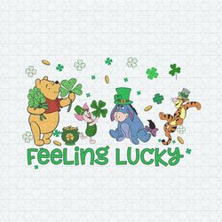 Winnie The Pooh Friends Feeling Lucky PNG