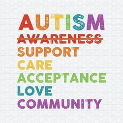 Autism Awareness Support Care Acceptance SVG