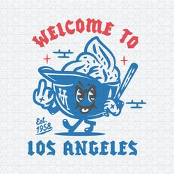 Welcome To Los Angeles Baseball SVG