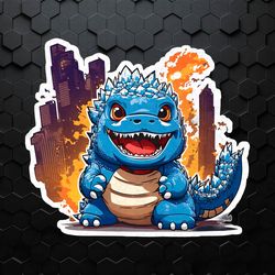 Cute Godzilla Chibi Monster PNG