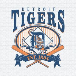 Vintage Detroit Tigers Est 1894 Logo SVG