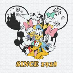 Retro Mickey And Friends Since 1928 SVG
