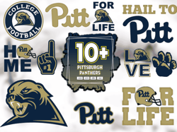 10 Files Pittsburgh Panthers Football Svg Bundle, Pitt Panthers Logo Svg