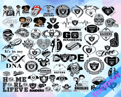 64 Designs Oakland Raiders Logos Svg Bundle, Nfl Football Svg, Football Logos Svg