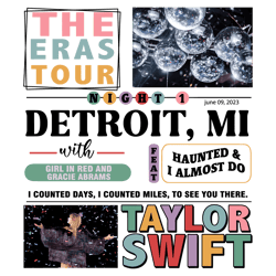 Detroit Michigan Eras Tour Taylor Swift Png Silhouette File, Taylor Lovers Png