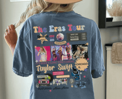 Double Side Chicago Night 2 Taylor Swift Eras Tour 2023 T Shirt Png, Swiftie Merch Png File For Fans