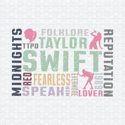Taylor Swift Fearless Folklore Albums SVG