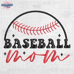 baseball mom gift machine embroidery design