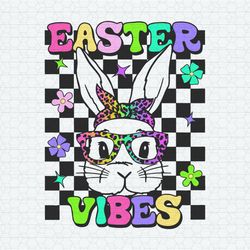 Easter Vibes Retro Bunny Glasses SVG
