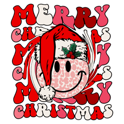 Merry Christmas SVG Santa Smiley Face File Design