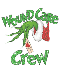 Wound Care Crew Christmas Grinch Hand PNG