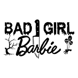 Vintage Halloween Bad Girl Barbie SVG Graphic Design File