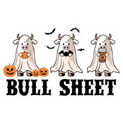 Vintage Bull Sheet Ghost Cow SVG Cutting Digital File