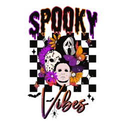 Spooky Vibes Retro Horror Halloween SVG Graphic Design File