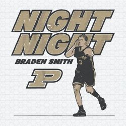 Purdue Basketball Braden Smith Night Night SVG
