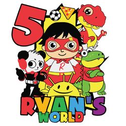 Ryans World Custom Name PNG Jpg Pdf Ryans World Birthday SVG