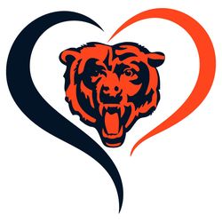 Chicago Bears Heart Logo SVG PNG Nfl SVG Bears SVG Nfl Football SVG