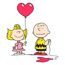 Sally Heart Balloon Peanuts SVG Valentine SVG Peanuts SVG Charlie SVG Heart SVG
