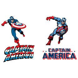 Super Hero Captain America Logos Bundle SVG PNG Movies SVG
