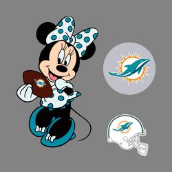 Miami Dolphins Minnie Mouse Bundle SVG PNG Nfl SVG Walt Disney SVG