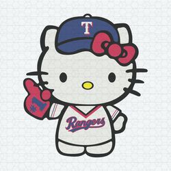 Hello Kitty Texas Rangers Baseball Team SVG
