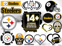 14 Files Pittsburgh Steelers Svg Bundle, Steelers Logo Svg, NFL Lovers Svg