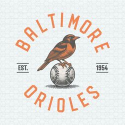 Vintage Baltimore Orioles Est 1954 SVG1