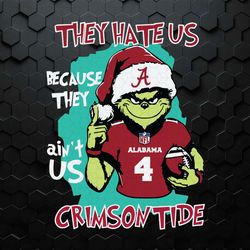 Grinch They Hate Us Because They Aint Us Crimson Tide SVG