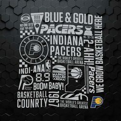 Indiana Pacers Blue And Gold SVG