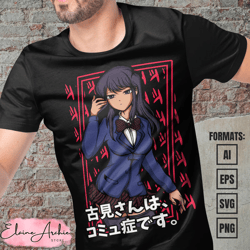 premium komi cant communicate anime vector t-shirt design template 4
