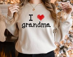 Love Grandma Sweatshirt, I Love My Grandma Sweatshirt, Grandma Sweatshirt Gift, Grandma Shirt, Christmas Gift For Grandm