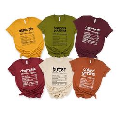 Nutrition Thanksgiving Food Shirts, Thanksgiving Shirts, Thanksgiving Food Shirt, Funny Christmas Shirts, Holiday Family
