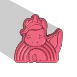 Unicorn and rainbow STL FILE for 3D printing