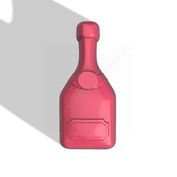 champagne bottle stl file for vacuum forming and 3d printing