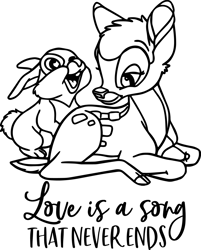 Disney   Bambi love is a Song that never ends long live the friendship png  svg