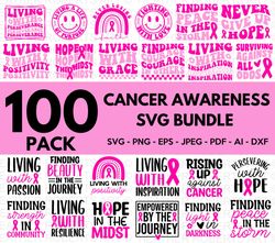 Cancer Awareness Mega SVG Bundle, Cancer SVG, Breast Cancer SVG, Awareness Ribbon Svg, Pink Ribbon Svg, Cancer Survivor