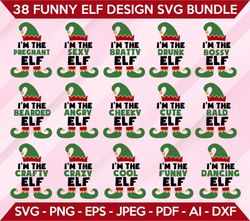 Elf Family SVG Bundle, Elf SVG, Elf Shirt SVG, Family Christmas Svg, Elf Family Shirts, Christmas Elf Svg, Funny Elf Svg