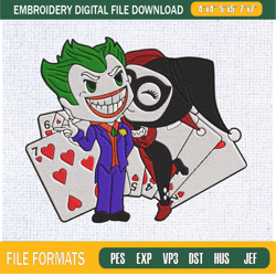 Baby Joker And Harley Quinn Embroidery Designs, DC Comics Machine Embroidery Des,Embroidery Design,Embroidery svg,Machin